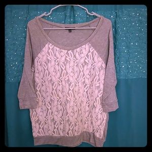 Women’s 3/4 Sleeved Grey Sweatshirt